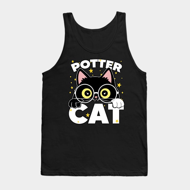 Potter Cat Tank Top by TarikStore